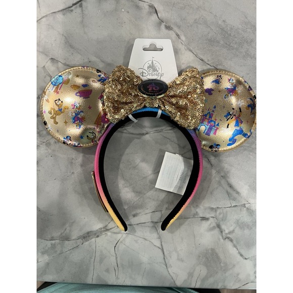 Disney Other - Disneyland 70th Anniversary Mickey Headband Ears New 2025
